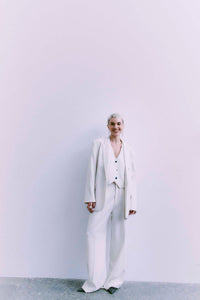 CMTAILOR - HOSE IN WEISS,WOLLWEISS