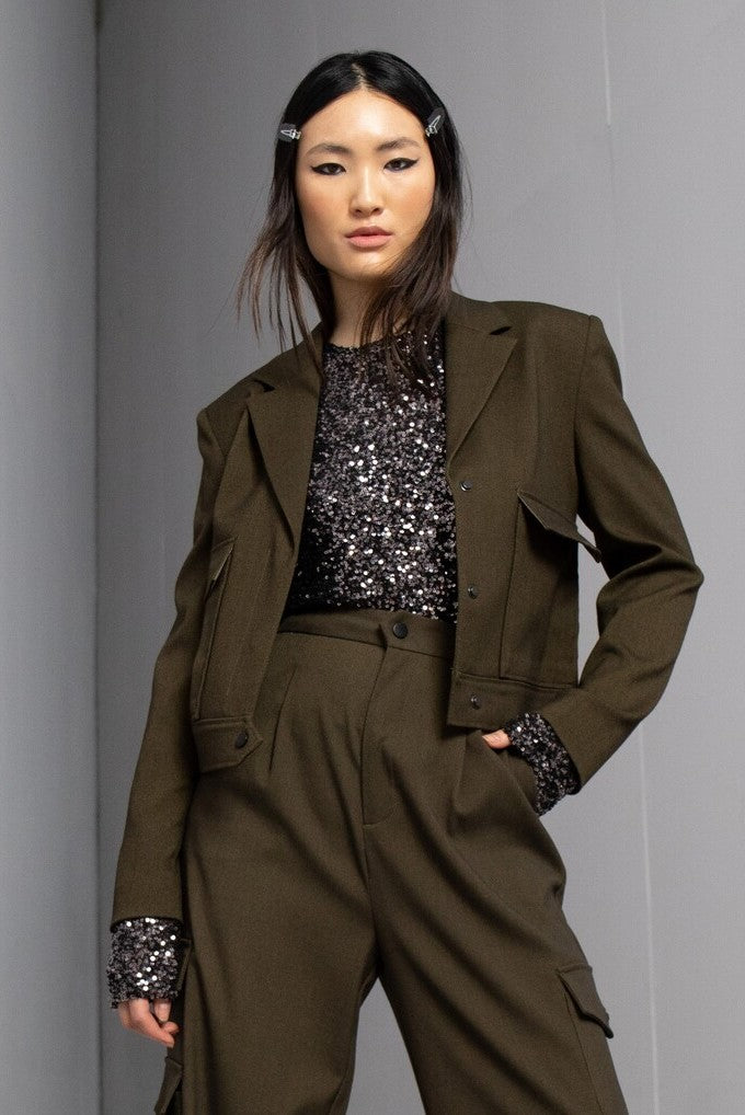 CMSEQUINCE - BLUSE IN GRAU
