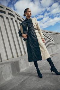 CMROYAL - MONOCHROME TRENCHCOAT IN GRAU