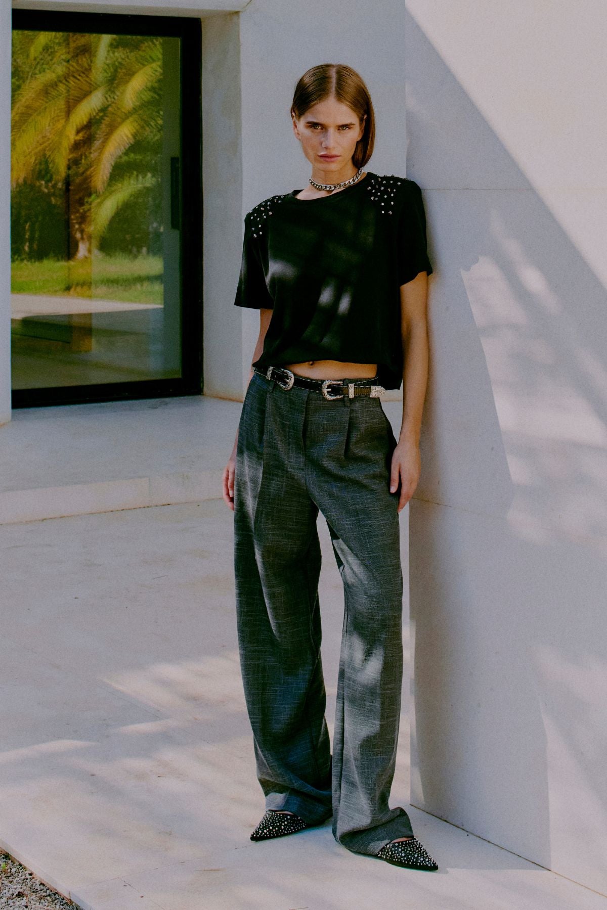 CMTONNIE - HOSE IN GRAU UND WEISS