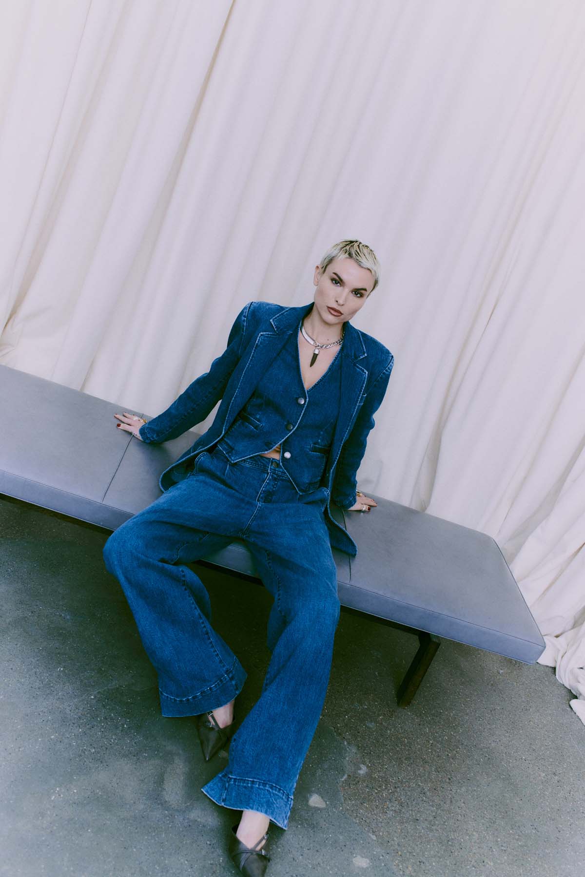 CMJEAN - DENIMBLAZER IN BLAU