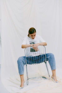 CMMUSE - T-SHIRT IN WOLLWEISS