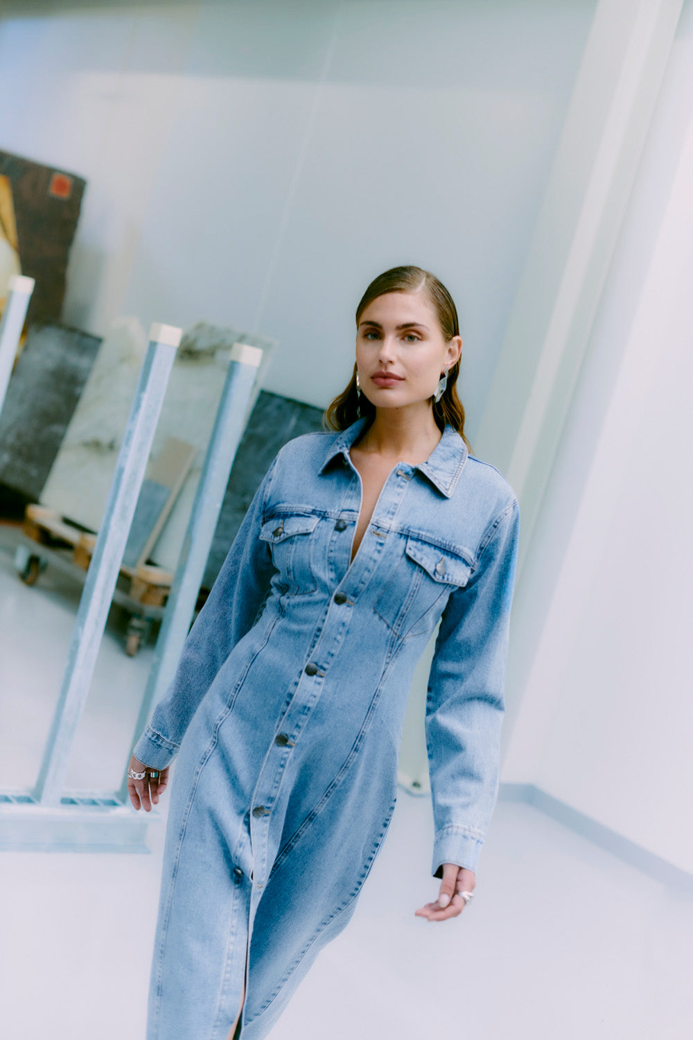 CMJEYCCE - DENIM KLEID IN BLAU