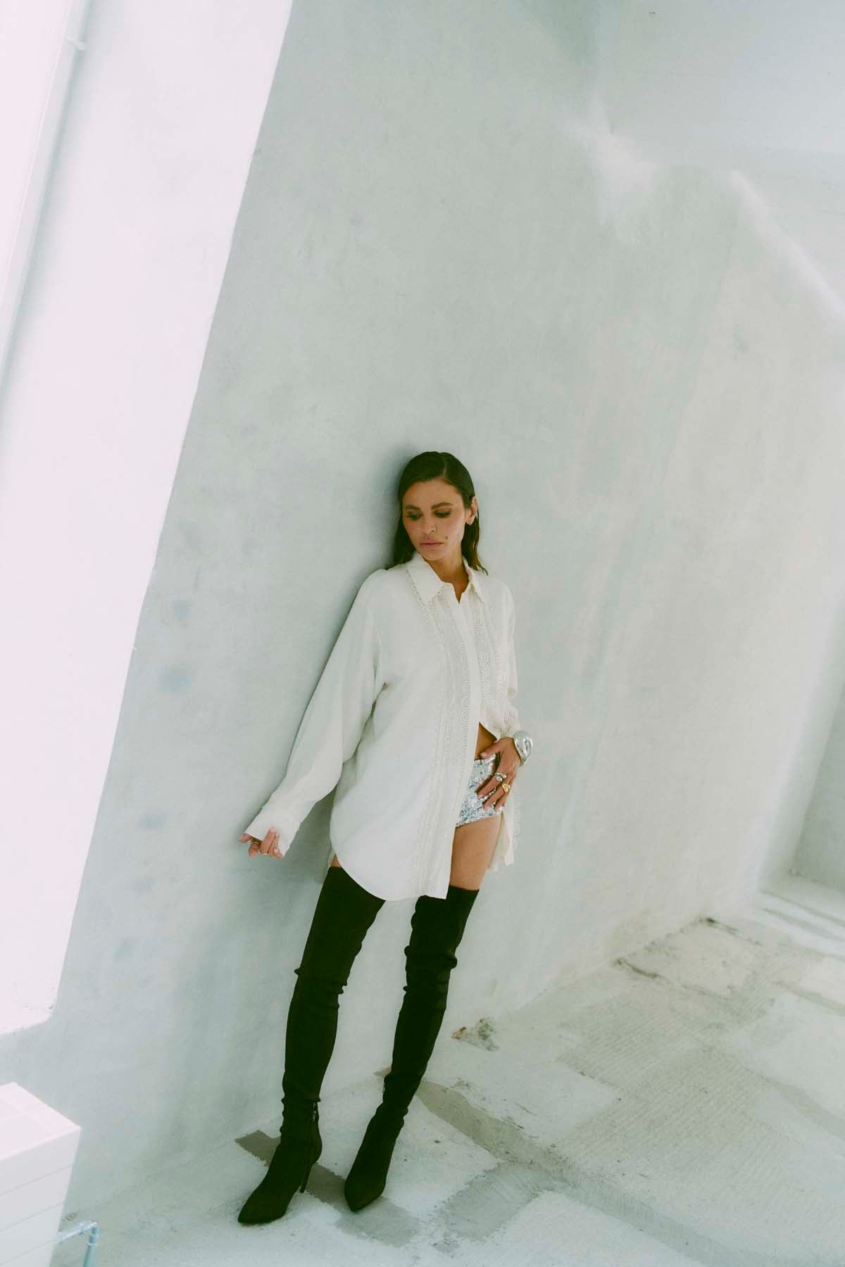 CMMOLO - HEMD IN BEIGE,WOLLWEISS