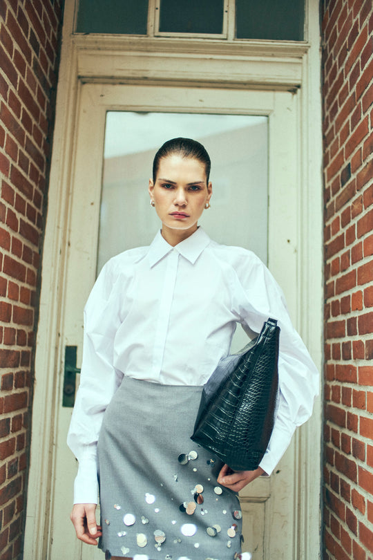 CMSOPHIE – HEMD MIT PUFFÄRMER IN WEISS