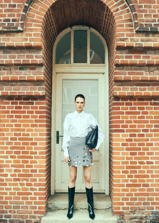 CMTAILOR – ROCK MIT PAILLETTEN IN GRAU