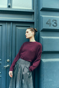 CMCASHA – PULLOVER MIT GESTICKTEM LOGO IN ROT