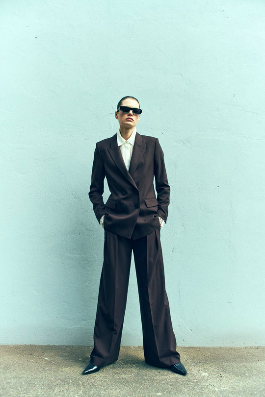 CMTAILOR – HOCHTAILLIERTE HOSEN IN BRAUN