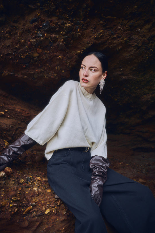 CMSIENNA - PULLOVER IN WEISS