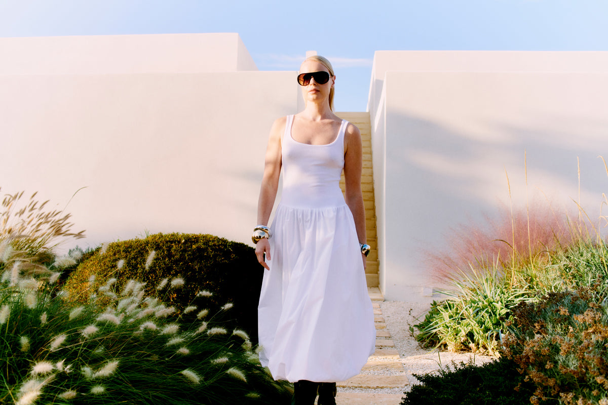 CMSIV – KLEID MIT BALLONEFFEKT IN WEISS