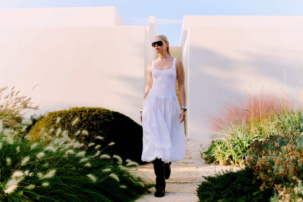 CMSIV – KLEID MIT BALLONEFFEKT IN WEISS