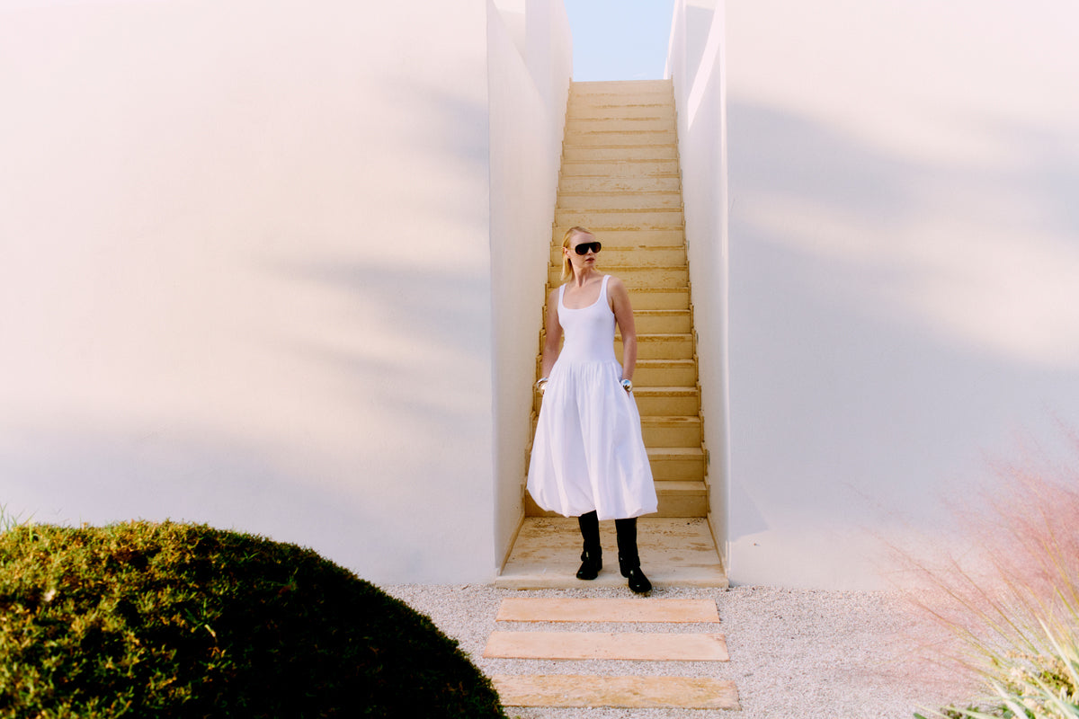 CMSIV – KLEID MIT BALLONEFFEKT IN WEISS