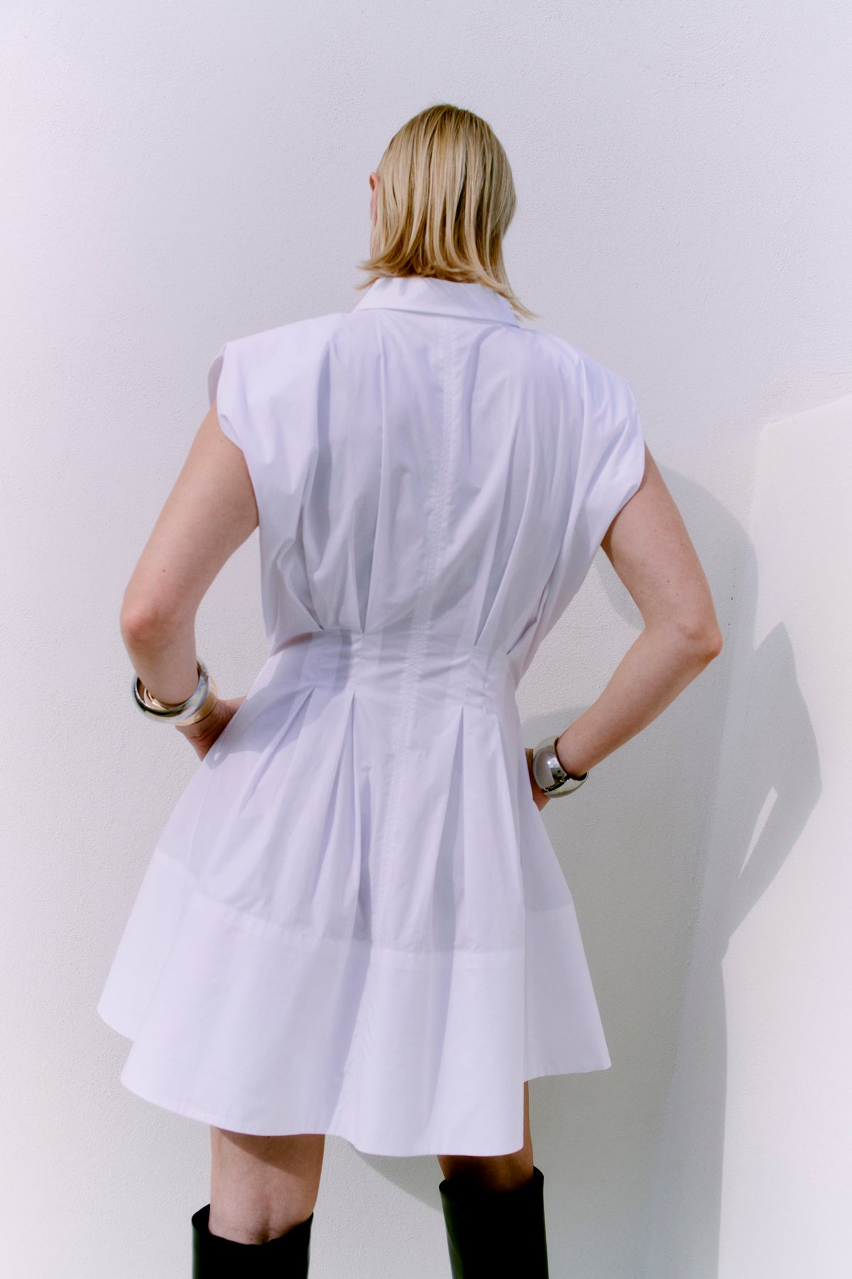 CMSHIRLEY – KURZES HEMDKLEID IN WEISS