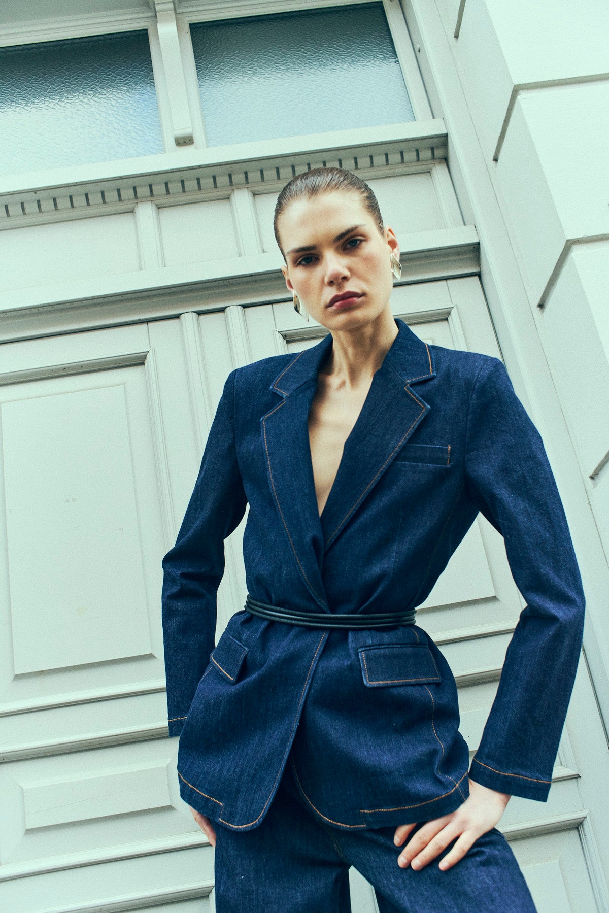 CMJEAN - DENIM BLAZER IN BLAU