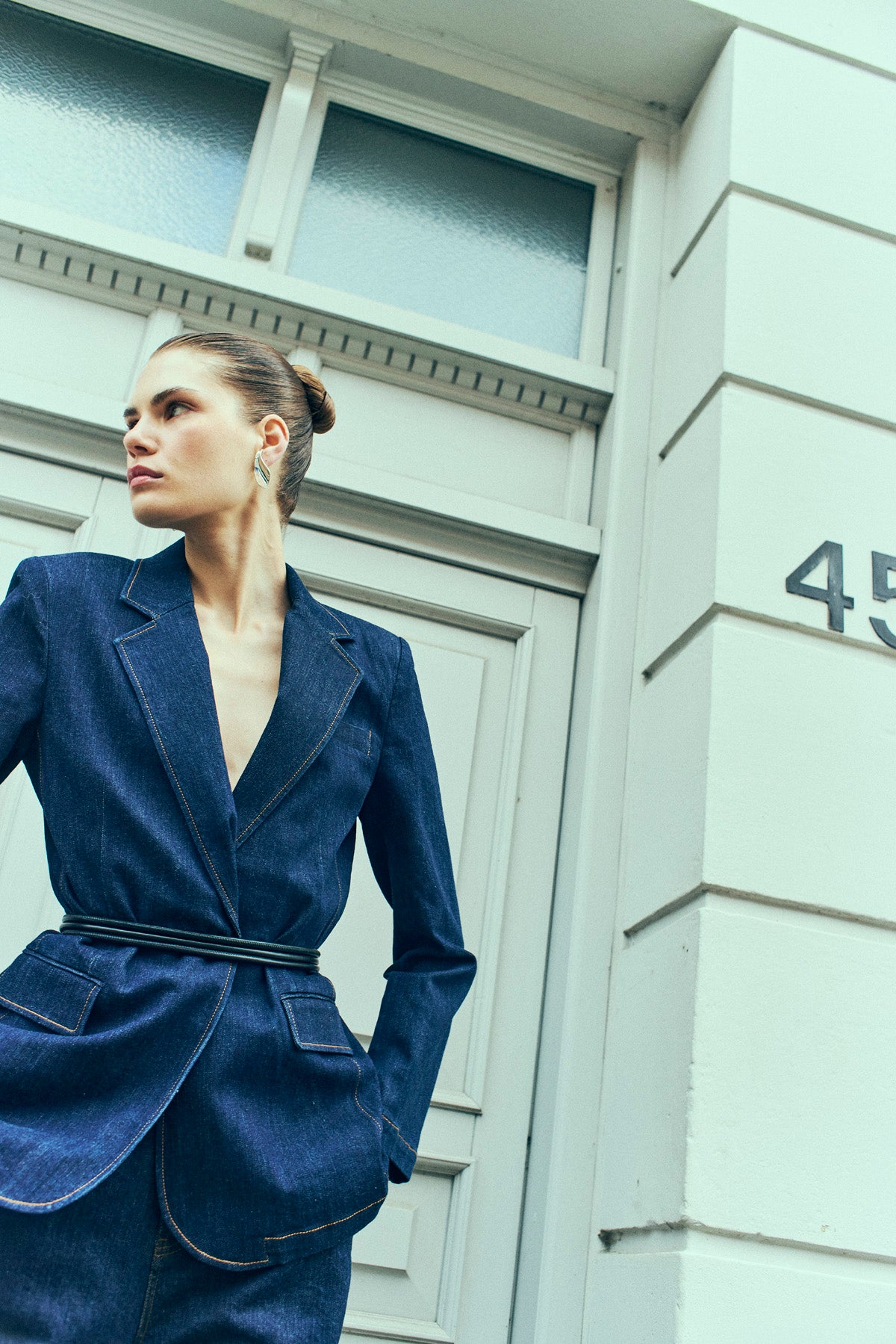 CMJEAN - DENIM BLAZER IN BLAU
