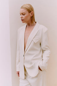 CMTAILOR - BLAZER IN WEISS,WOLLWEISS