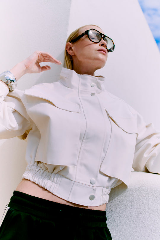 CMBOMMI - JACKE IN CREMEWEISS,WOLLWEISS