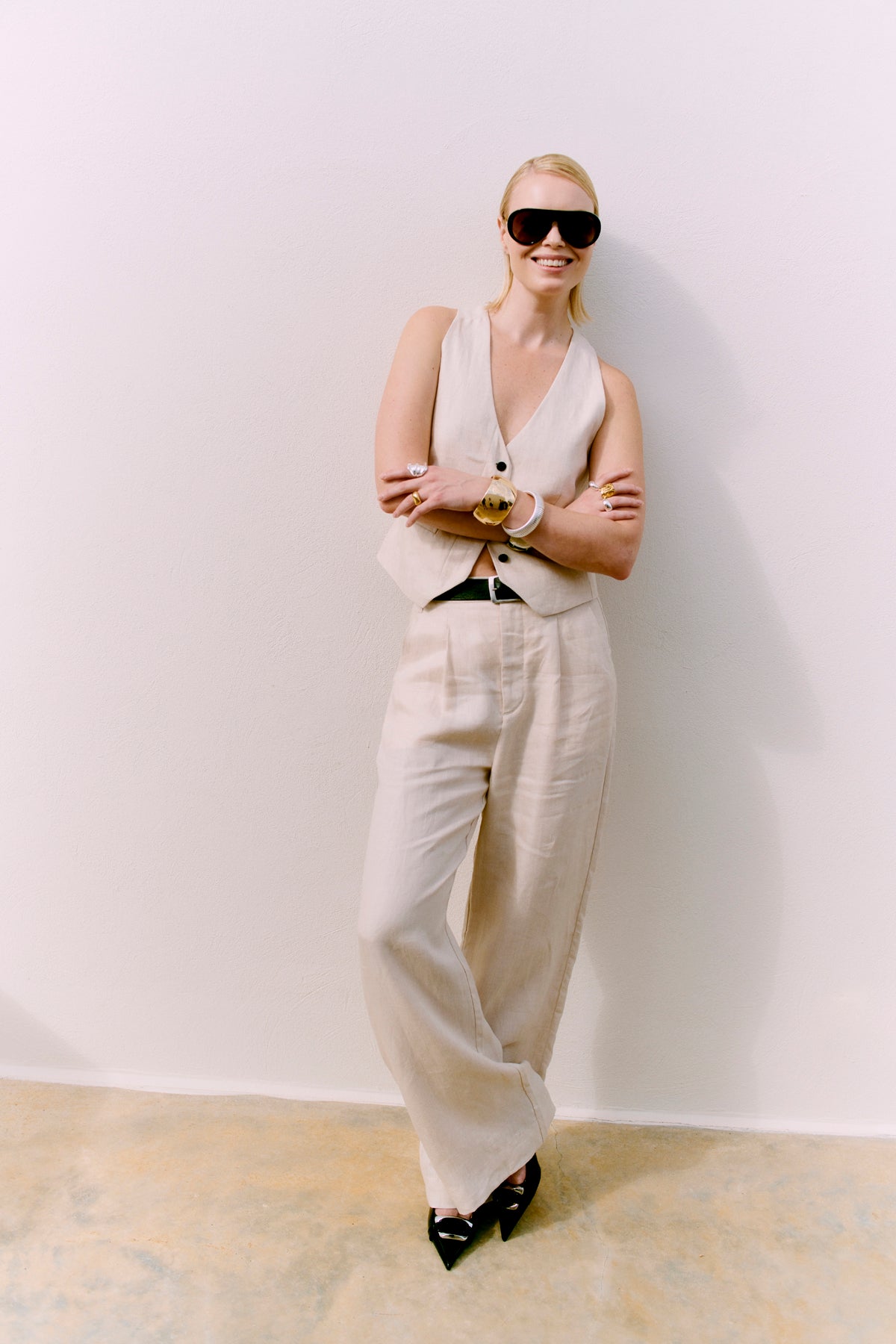 CMNATURE - HOSE IN BEIGE,WOLLWEISS