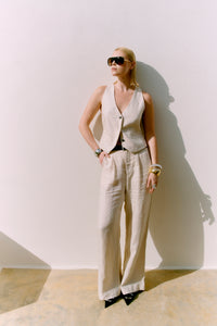 CMNATURE - LEINENWESTE IN BEIGE,WOLLWEISS