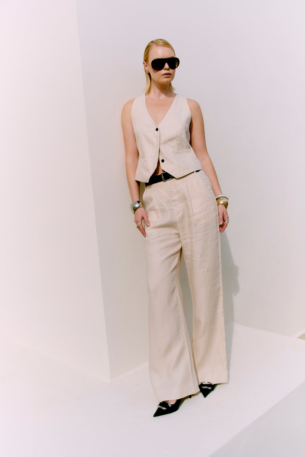 CMNATURE - HOSE IN BEIGE,WOLLWEISS