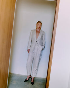 CMNATURE - BLAZER IN BEIGE,WOLLWEISS