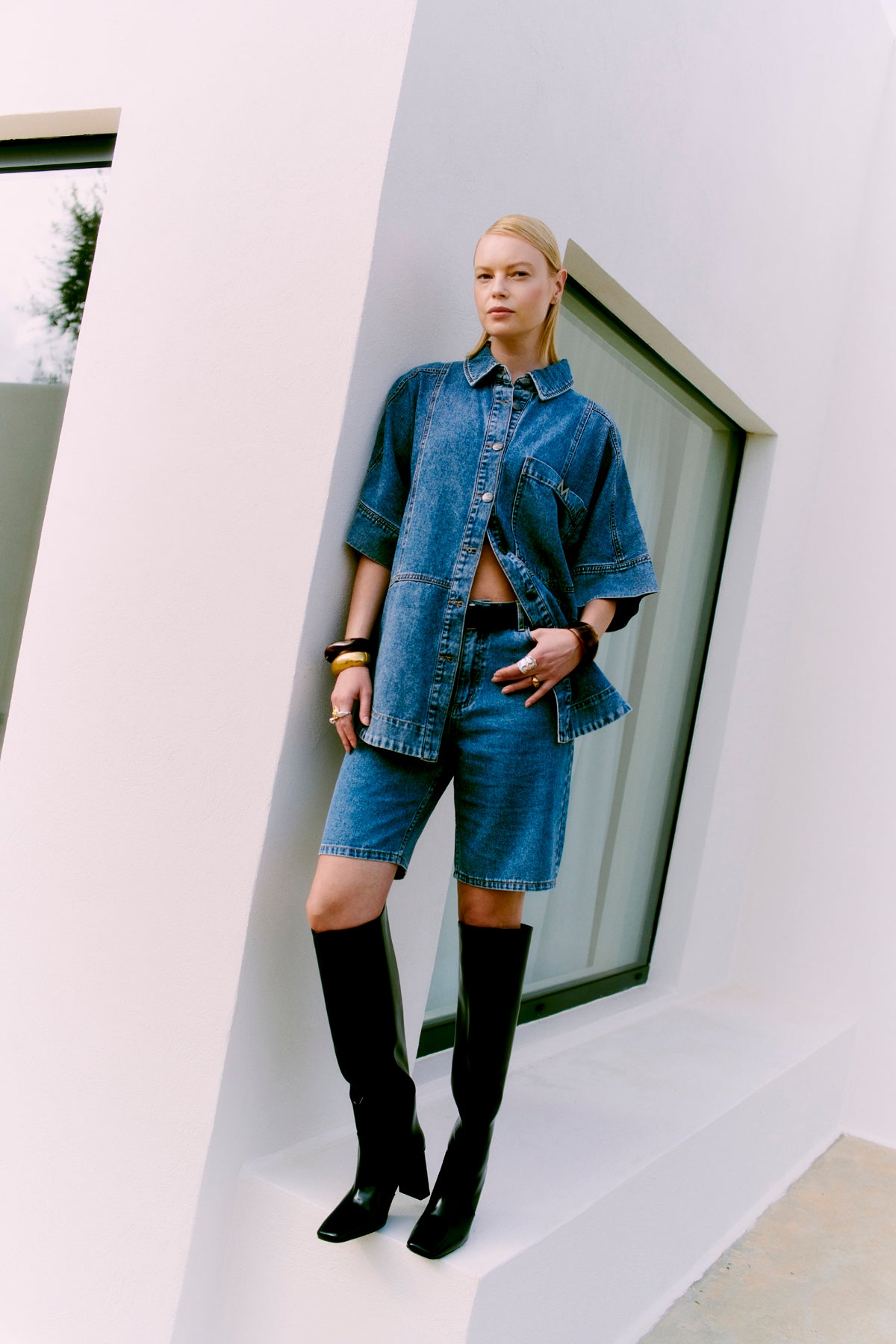 CMJEYCCE - DENIM SHORTS IN BLAU