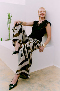 CMNATULI - HOSE IN BEIGE UND SCHWARZ