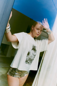 CMMUSE - T-SHIRT IN WOLLWEISS