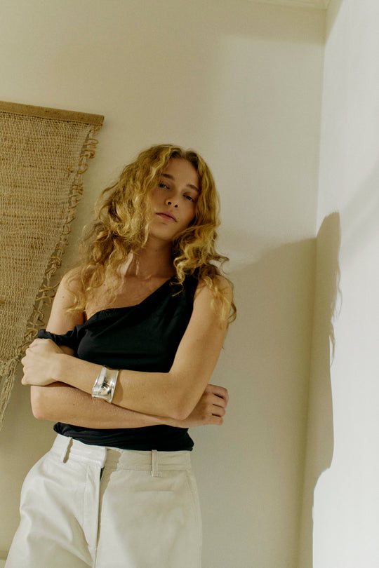 CMLYLA - OFF-SHOULDER TOP IN BRAUN