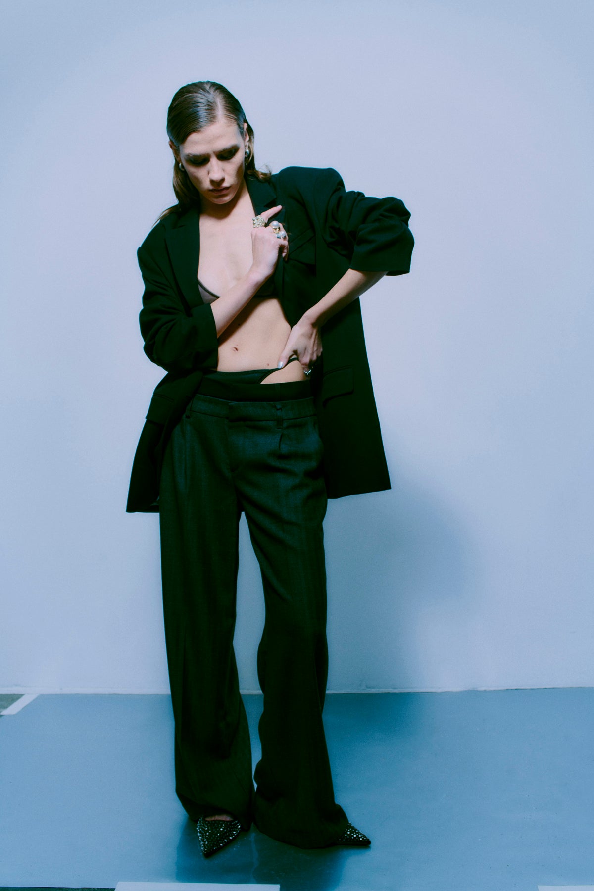 CMTAILOR - HOSE IN GRAU UND SCHWARZ