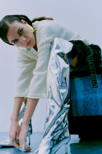 CMYARI - PULLOVER IN BEIGE,WOLLWEISS