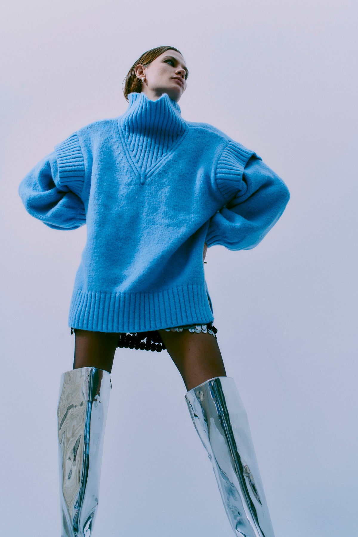 CMANDREA - STRICKPULLOVER IN BLAU