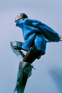 CMANDREA - STRICKPULLOVER IN BLAU