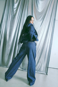 CMJEAN – HOCHTAILLIERTE DENIMHOSE IN BLAU