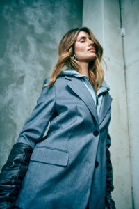 CMTAILOR – HOODIE-BLAZER IN GRAU