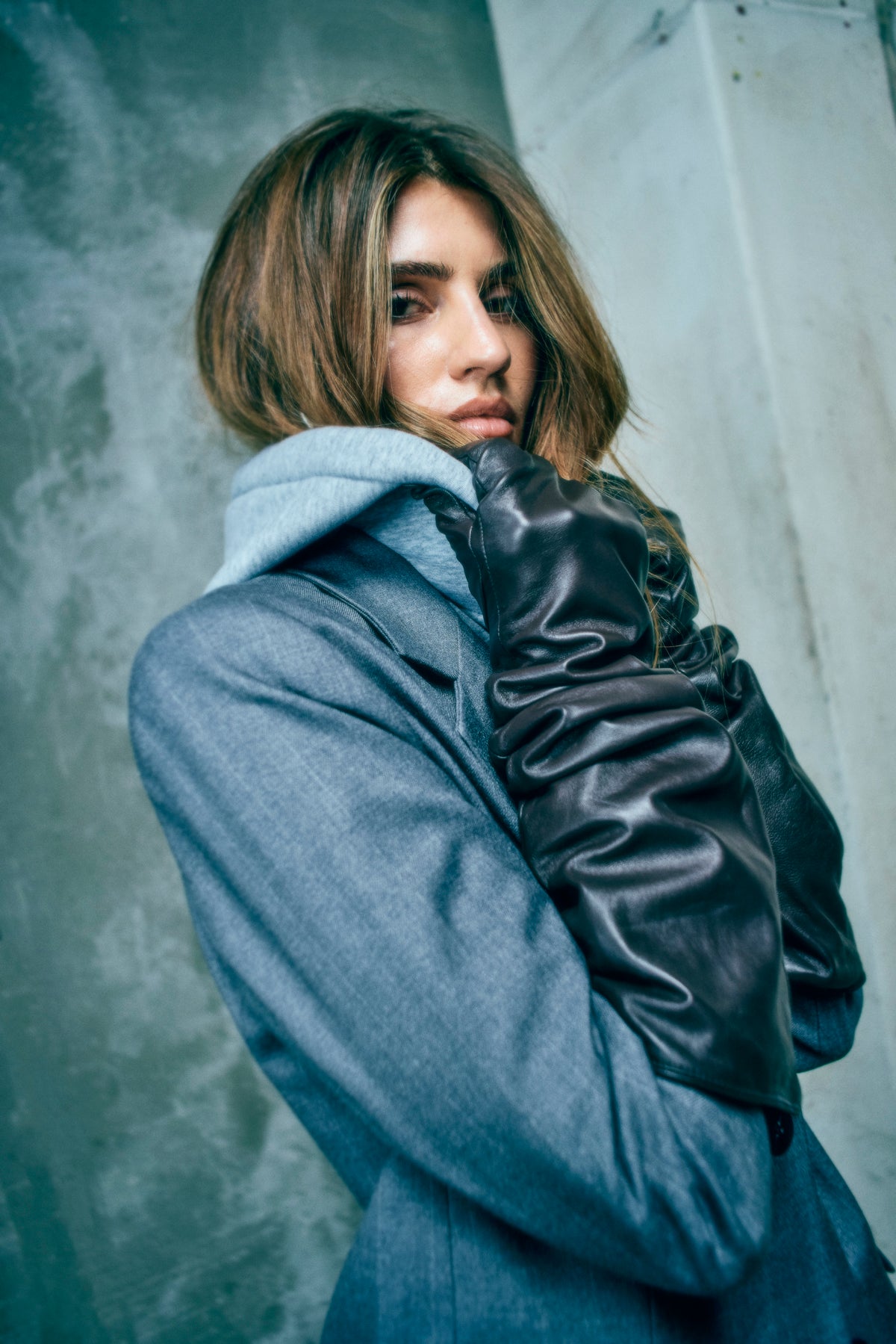 CMTAILOR – HOODIE-BLAZER IN GRAU