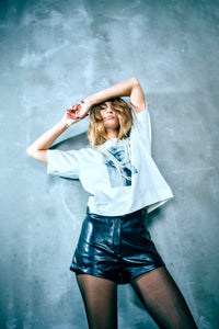 CMMUSE - T-SHIRT IN WOLLWEISS