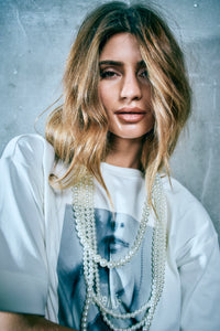 CMMUSE - T-SHIRT IN WOLLWEISS