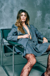 CMTAILOR – KARIERTER BLAZER IN SCHWARZ UND  BLAU
