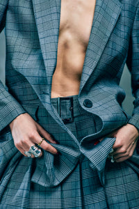 CMTAILOR – KARIERTER BLAZER IN SCHWARZ UND  BLAU