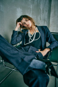 CMTAILOR – HOCH TAILLIERTE HOSE IN GRAU