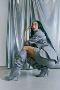 CMTAILOR – BLAZER MIT PAILLETTEN UND PERLEN IN GRAU