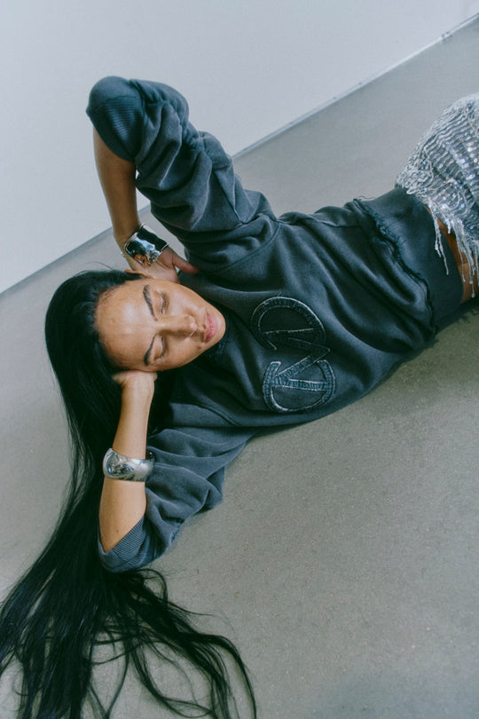 CMROCO – SWEATSHIRT MIT LOGO-DETAIL IN GRAU