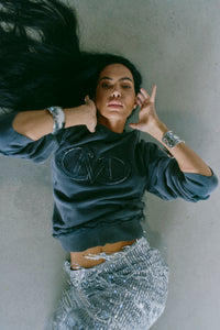 CMROCO – SWEATSHIRT MIT LOGO-DETAIL IN GRAU