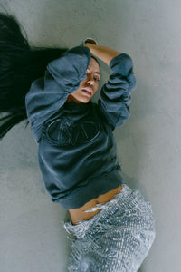 CMROCO – SWEATSHIRT MIT LOGO-DETAIL IN GRAU