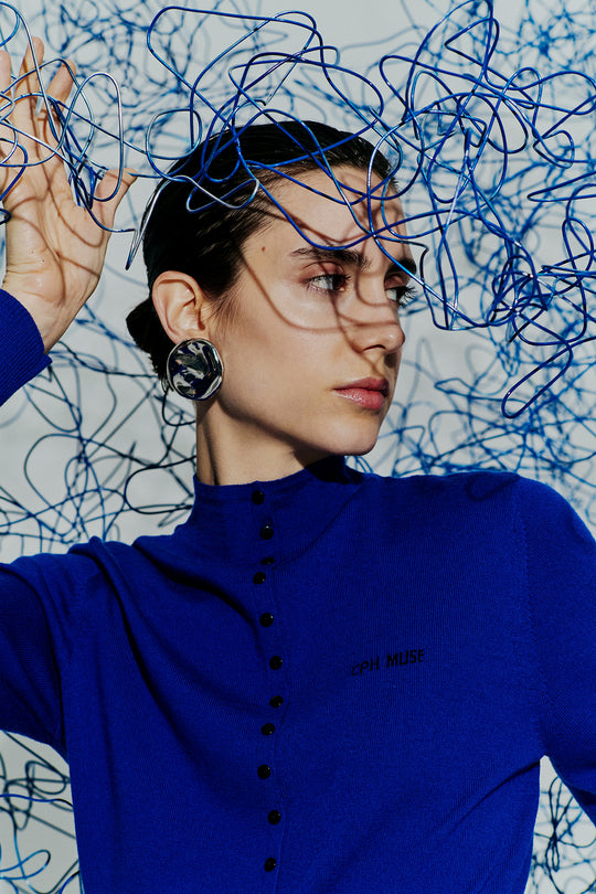 CMKENNA - CARDIGAN IN BLAU