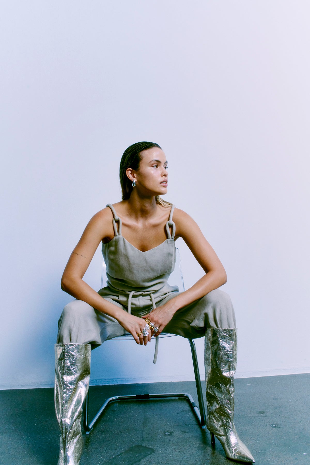 CMNATULI - TOP IN BEIGE