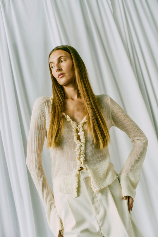 CMMICHELLE - CARDIGAN IN WEISS