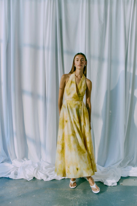 CMFIE - KLEID IN WEISS UND GELB