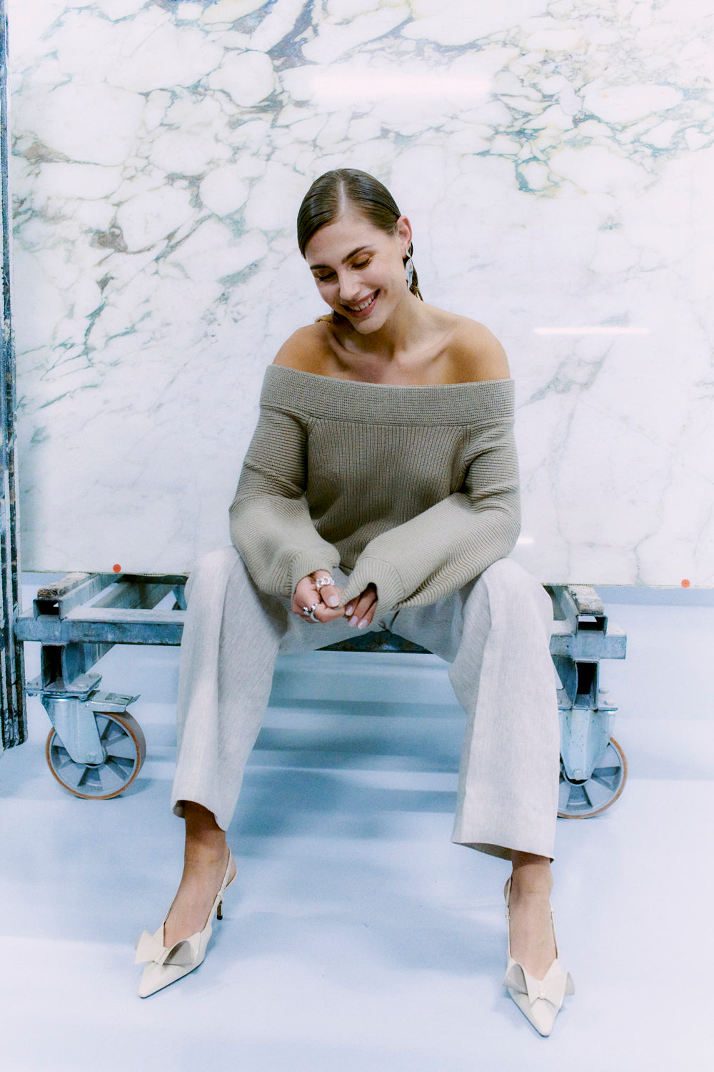 CMCOLIN - PULLOVER IN BEIGE